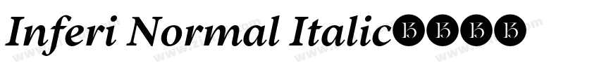 Inferi Normal Italic字体转换